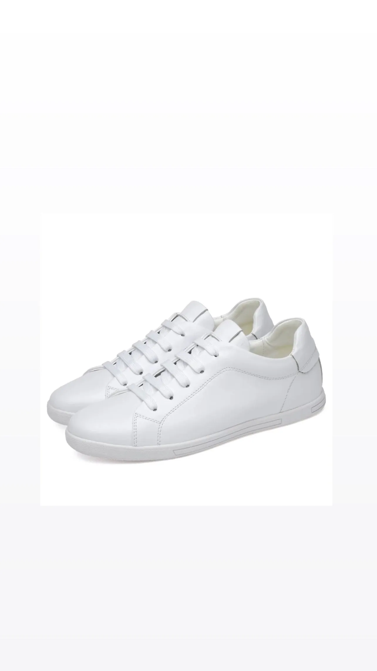 Light Leather Sneaker- White
