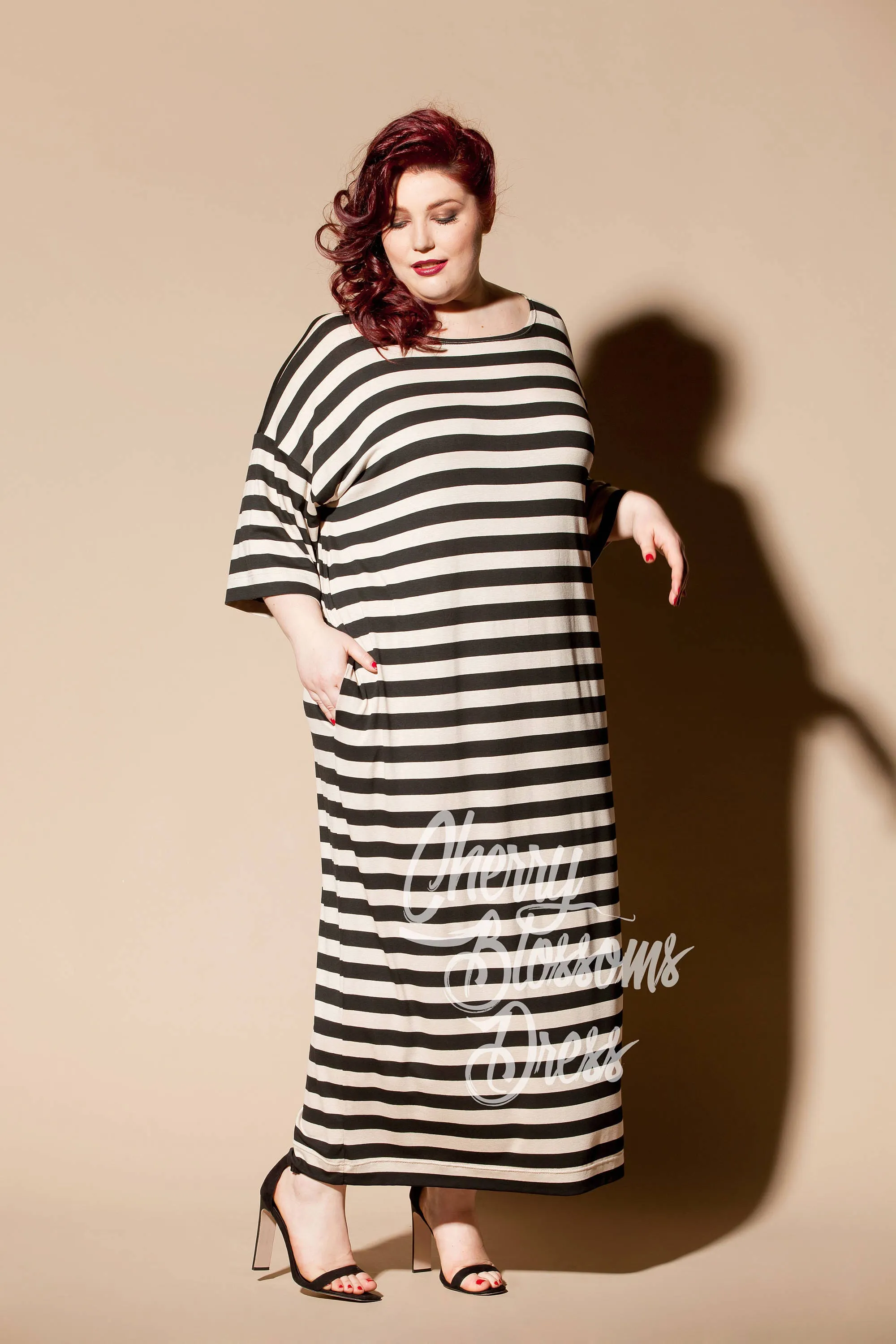 Loungewear Kaftan Dress, Plus Size Dress, Comfy Dress, Striped Dress, Lounge Robe Dress, Plus Size Clothing, Loose Maxi Dress, Stay Home