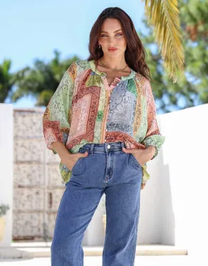 Malta Blouse - Multi Paisley