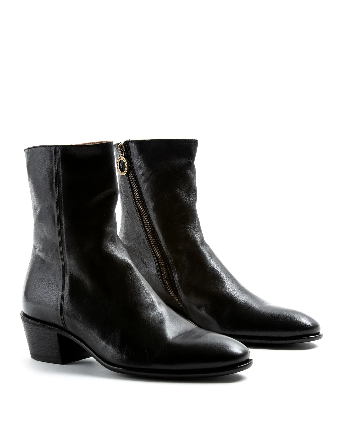 MATT Black Leather Boots
