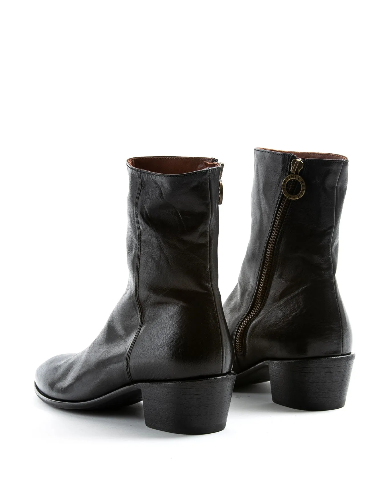 MATT Black Leather Boots