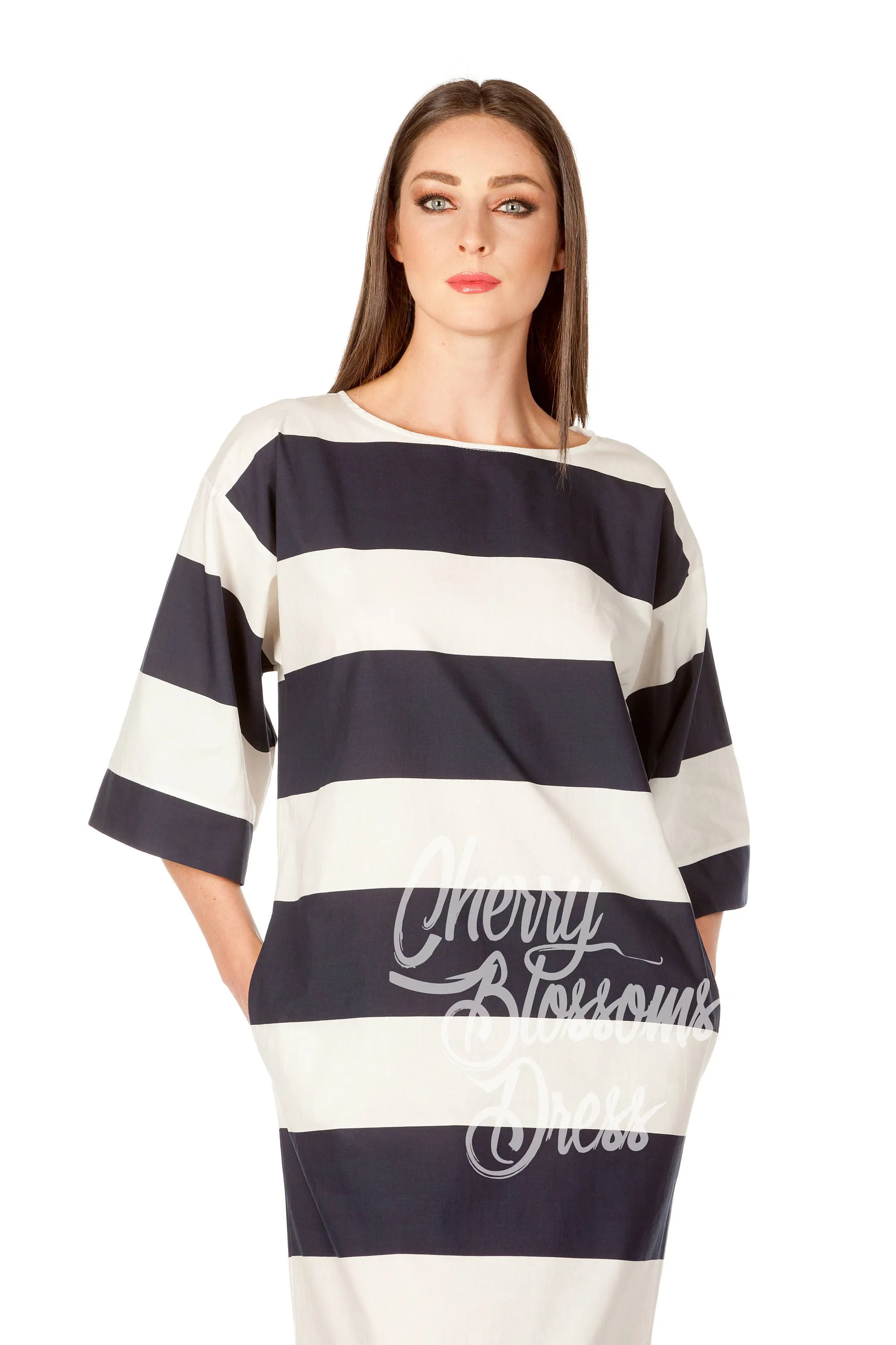 Maxi Summer Dress with Wide Sleeves