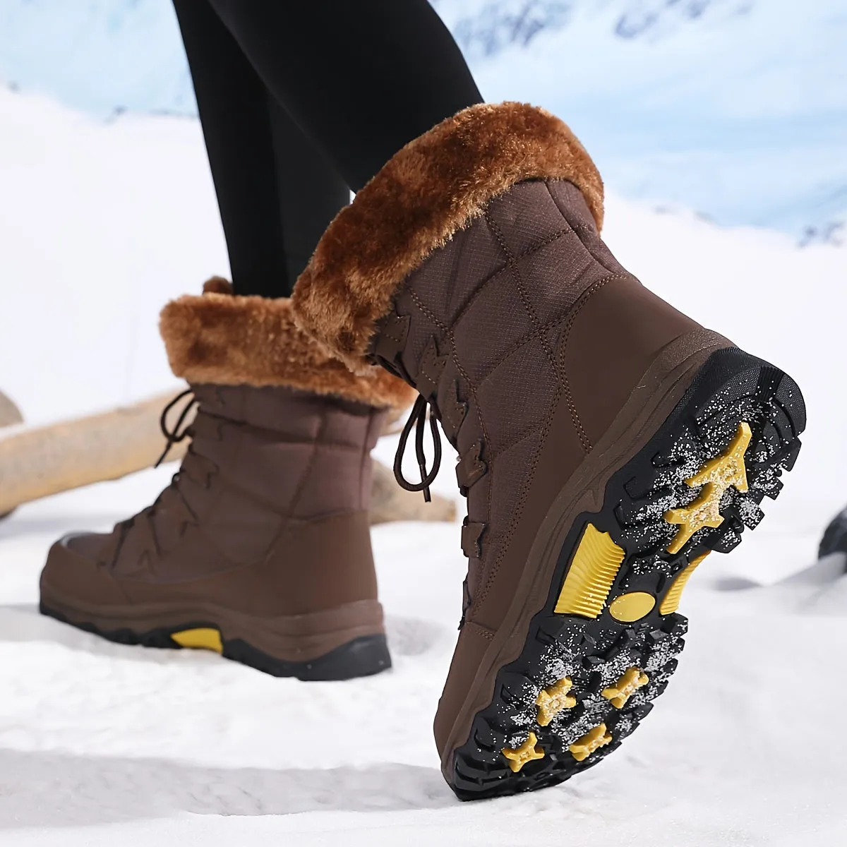 Maya - Waterproof and insulated snow boots with faux fur