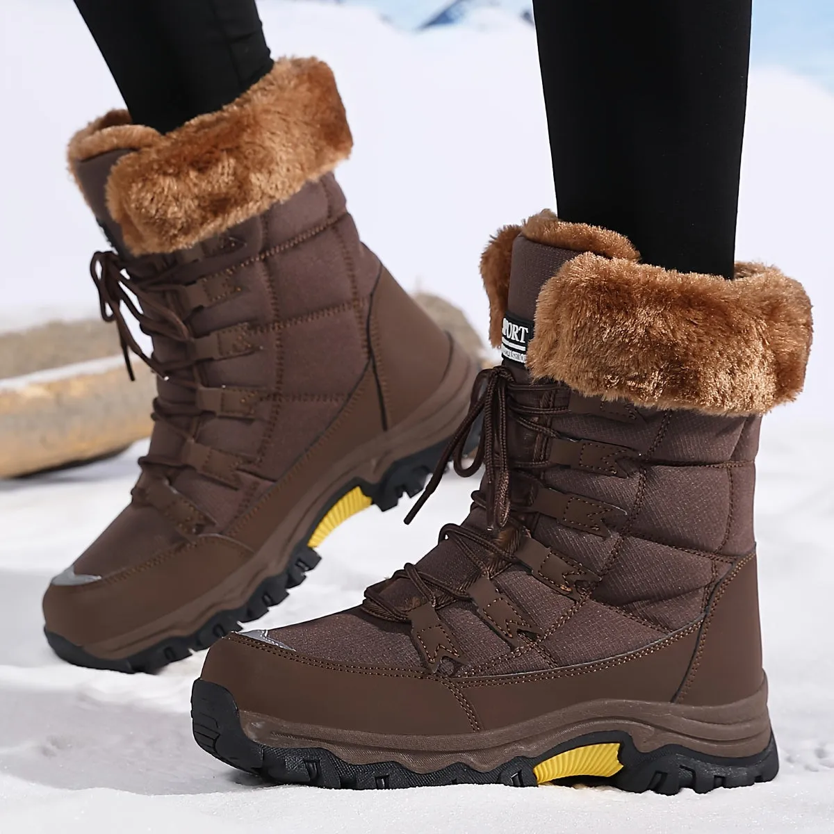 Maya - Waterproof and insulated snow boots with faux fur