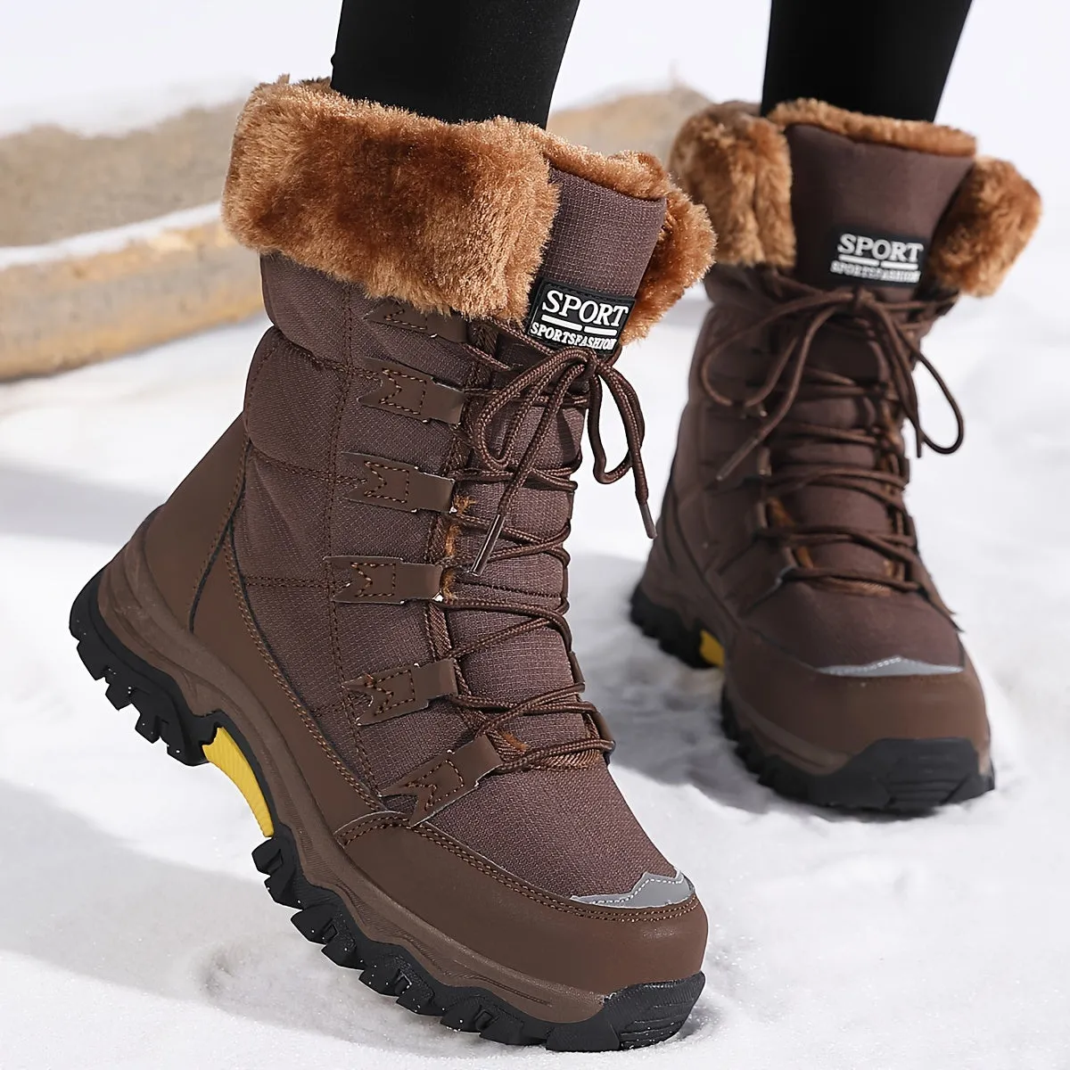 Maya - Waterproof and insulated snow boots with faux fur
