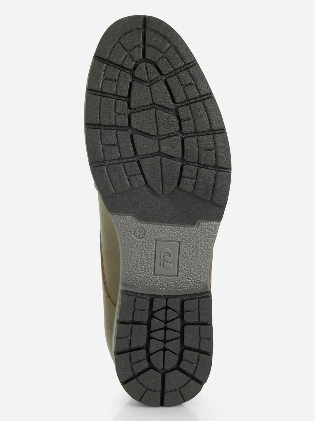 Men's Olive Round Toe Slip on Ankle Boot (IX1039)