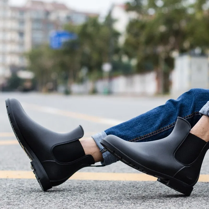 Men's Waterproof Non-Slip Low Heel Boots