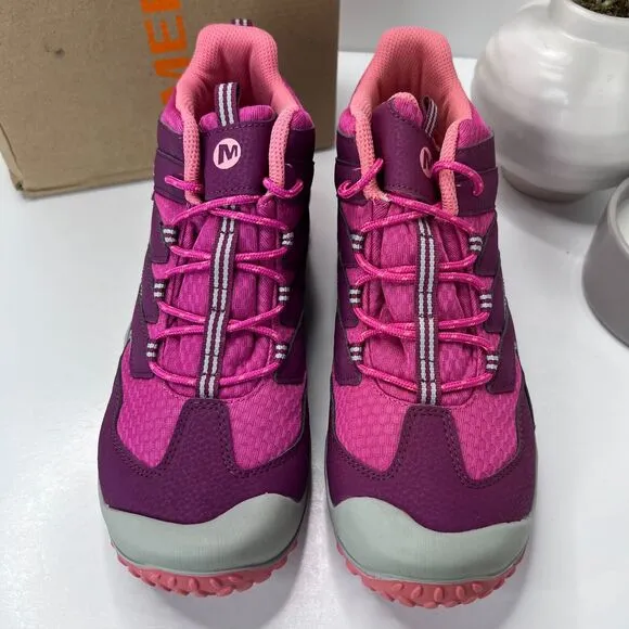 Merrell M-Chameleon 7 Waterproof Access Mid A/C Sneaker Berry MK162178 Girls 7M