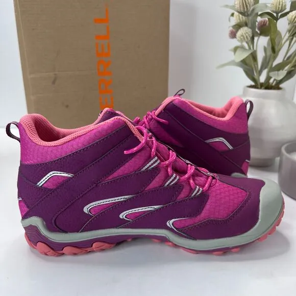 Merrell M-Chameleon 7 Waterproof Access Mid A/C Sneaker Berry MK162178 Girls 7M