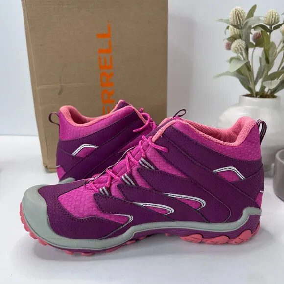 Merrell M-Chameleon 7 Waterproof Access Mid A/C Sneaker Berry MK162178 Girls 7M