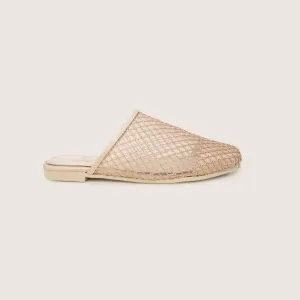 Mesh Mules in Beige