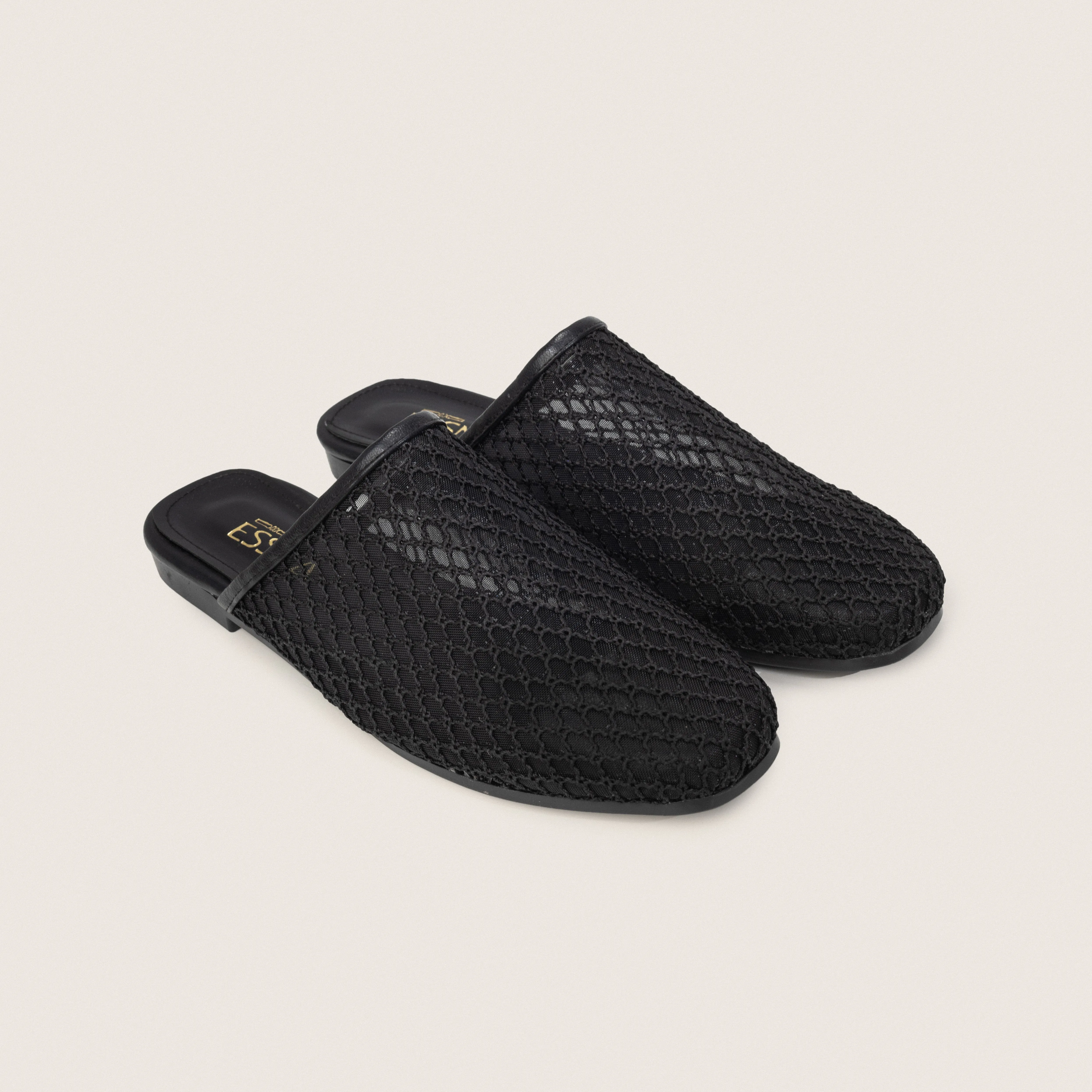 Mesh Mules in Black