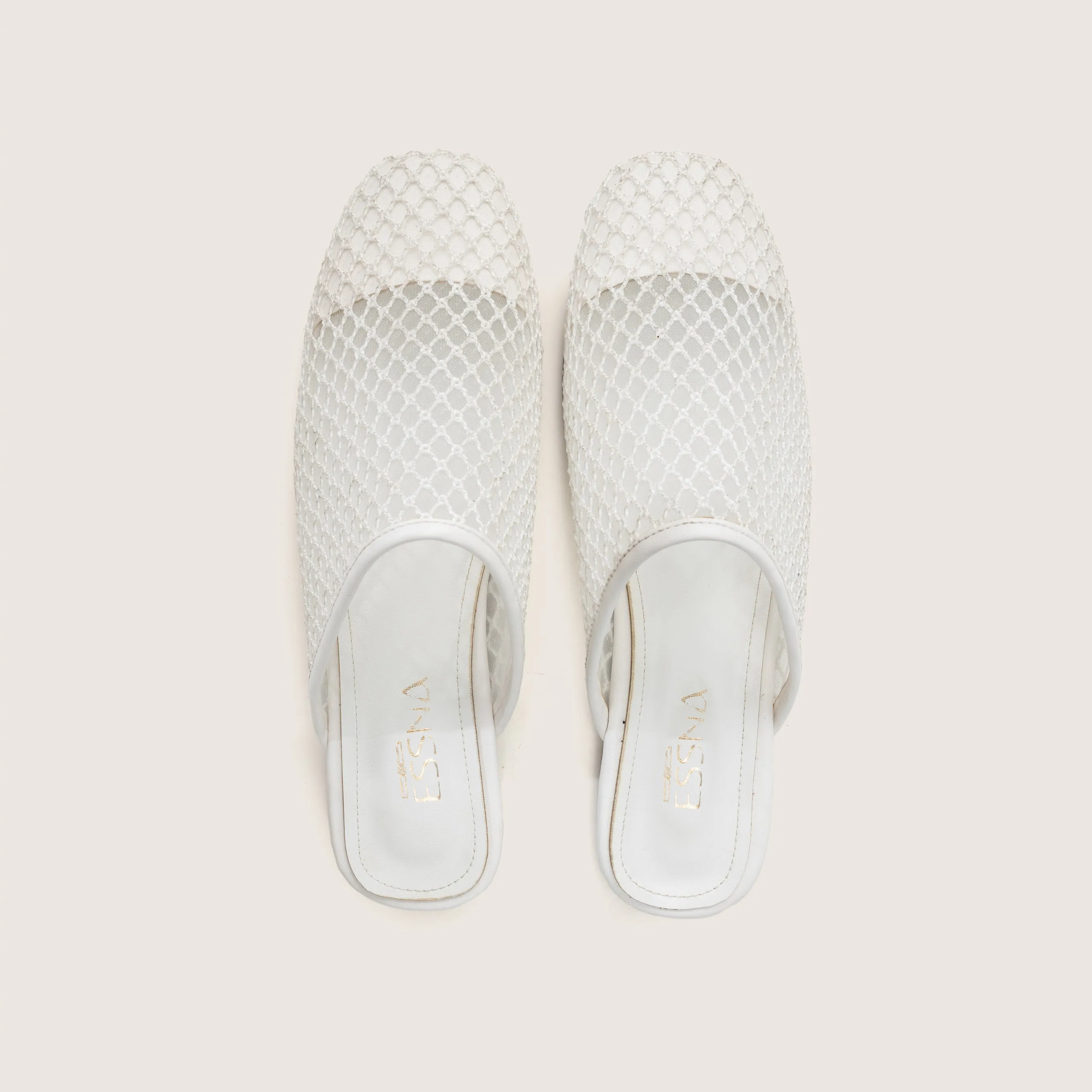 Mesh Mules in White