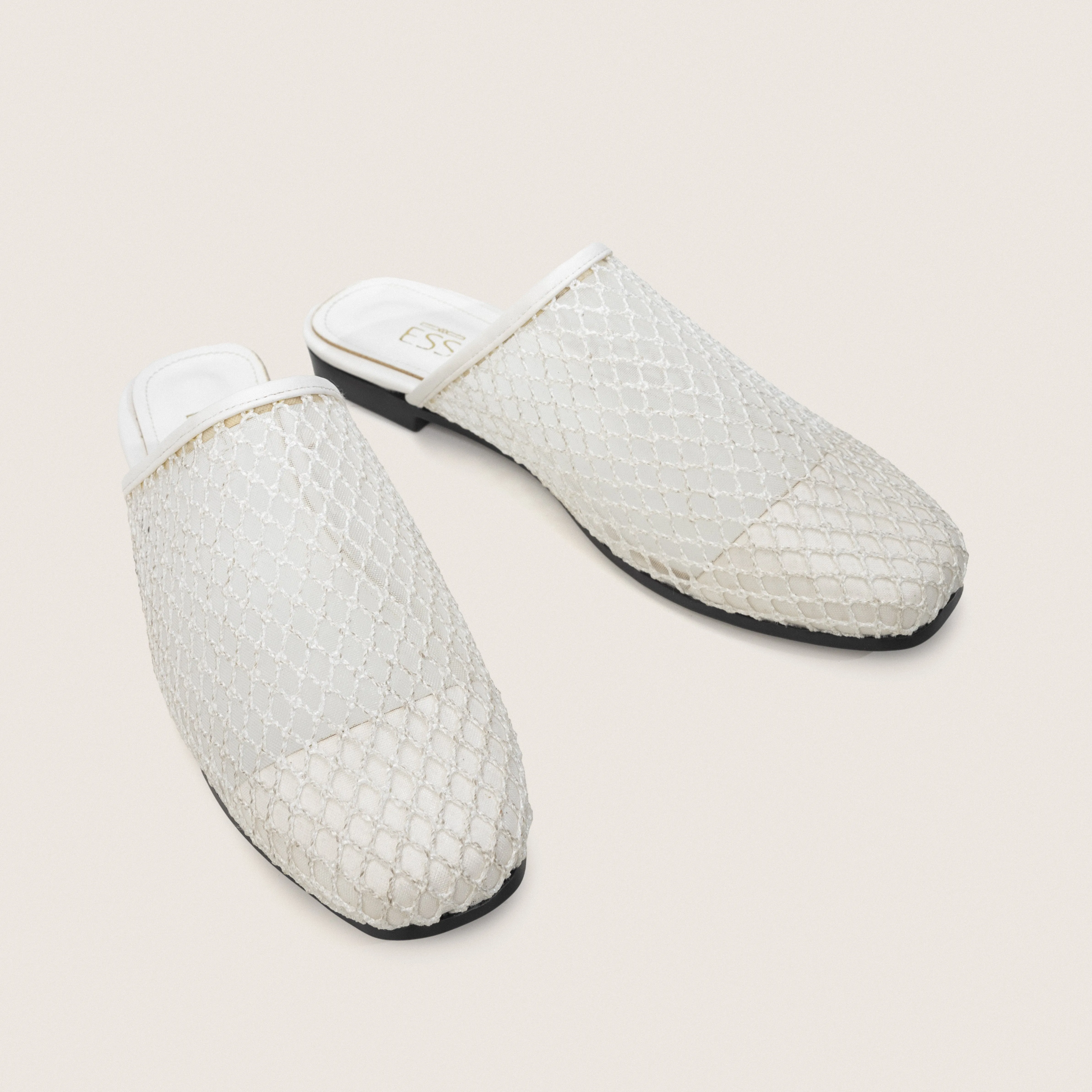 Mesh Mules in White