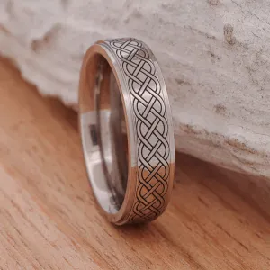 Metal Band with Celtic Knot Engraving