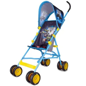 Monster Jam Official Umbrella Stroller with Canopy, Lightweight Easy Fold Compact Toddler and Baby Stroller for Travel