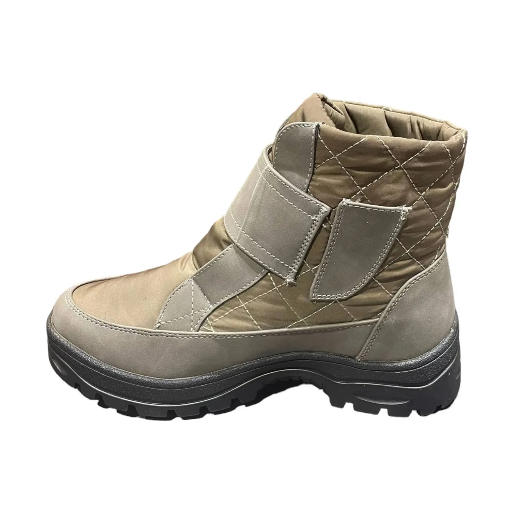 Navatex Women's Velcro Closure Winter Boots - Taupe