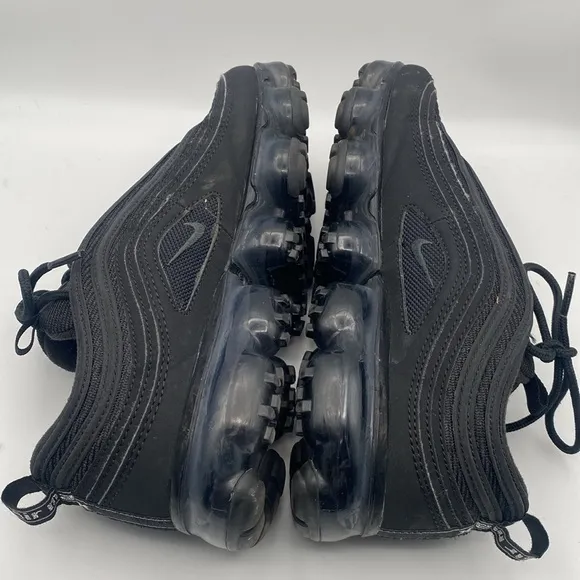 NIKE Air VaporMax 97 GS 'Triple Black' 2018 Youth Sneakers Size 7Y - AQ2657-001