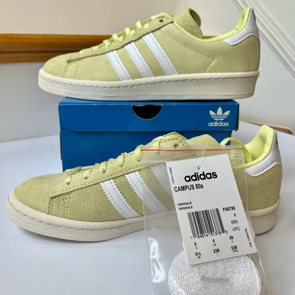 NWT Adidas Campus 80s Light yellow - green Sneakers