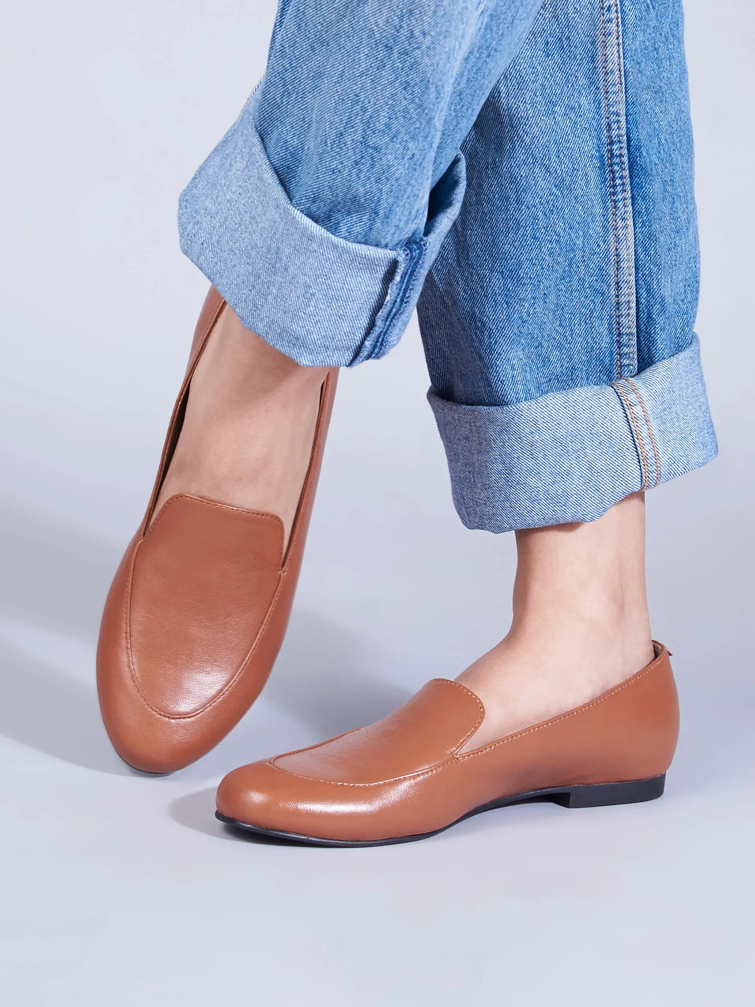 Olivia in Tan Loafers For Women