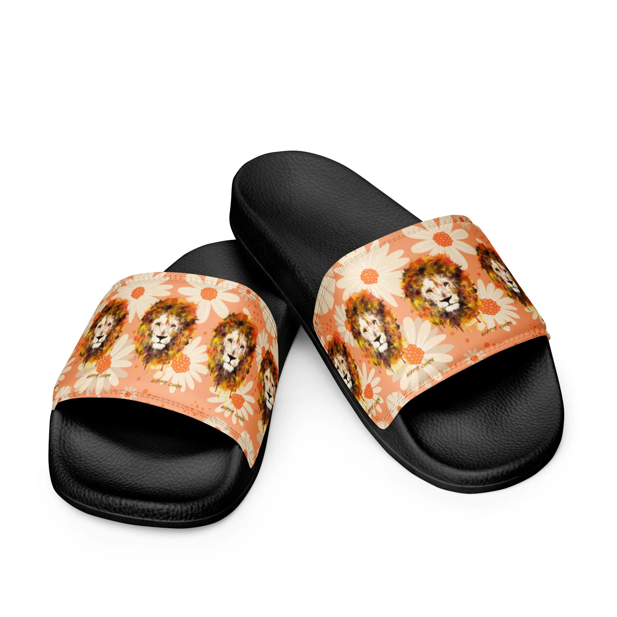 Peach Daisies Women's Slides