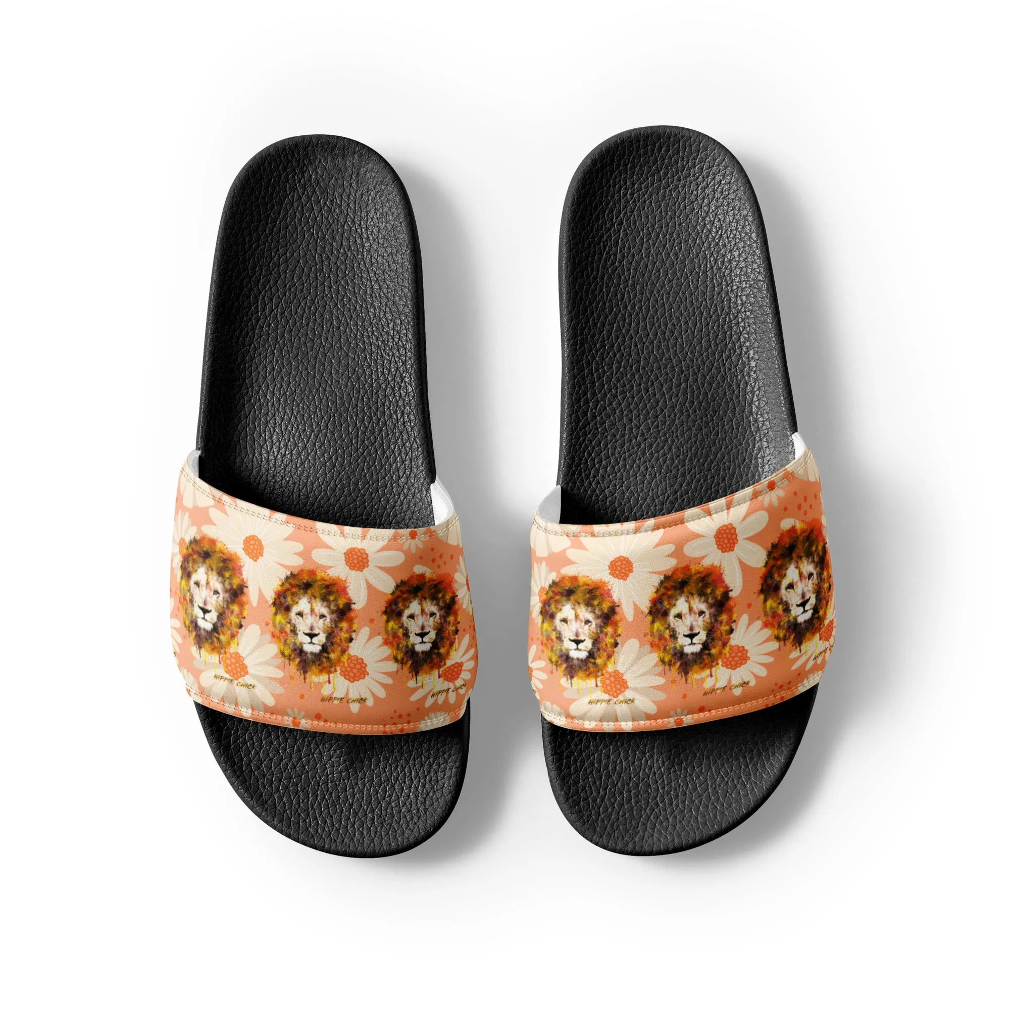 Peach Daisies Women's Slides