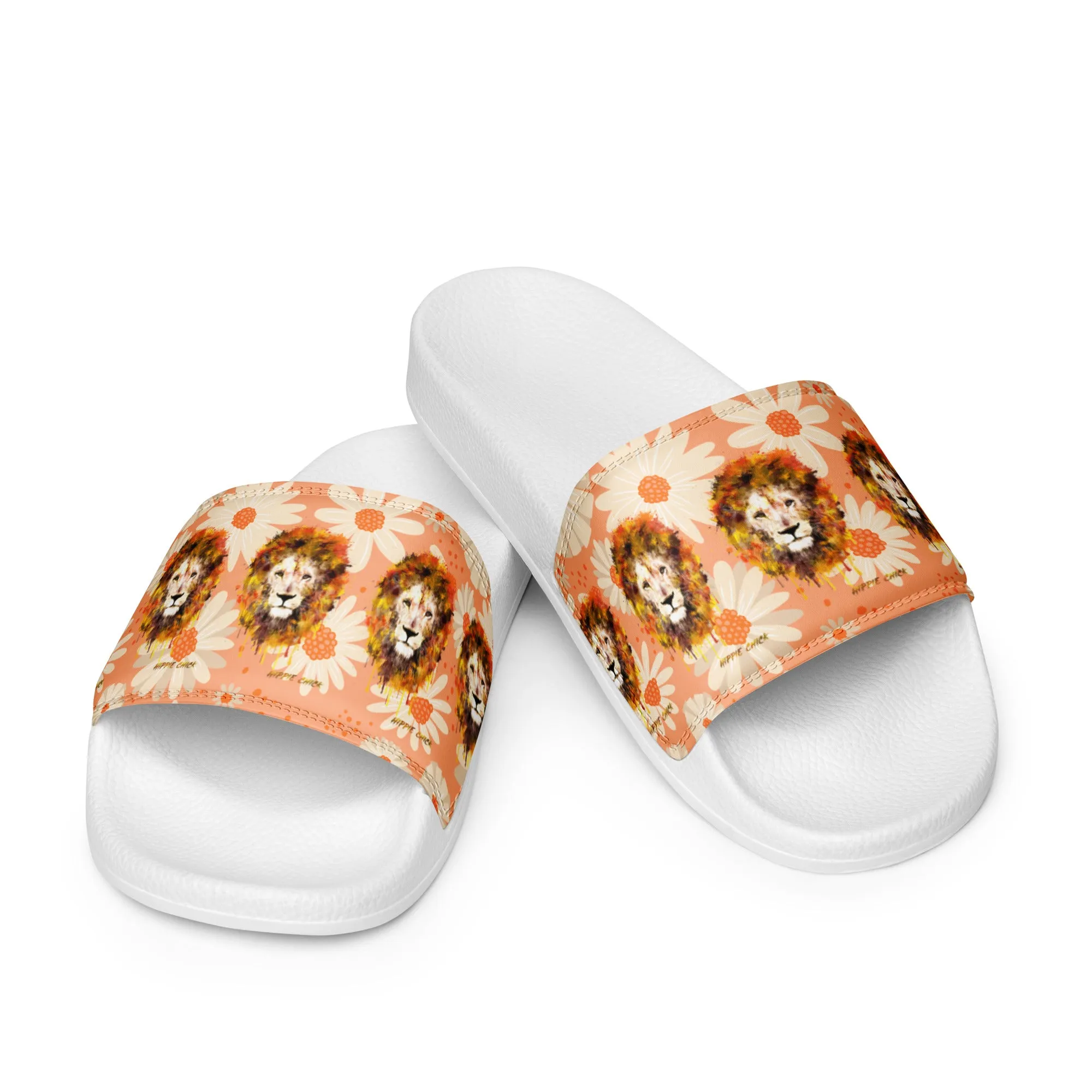 Peach Daisies Women's Slides