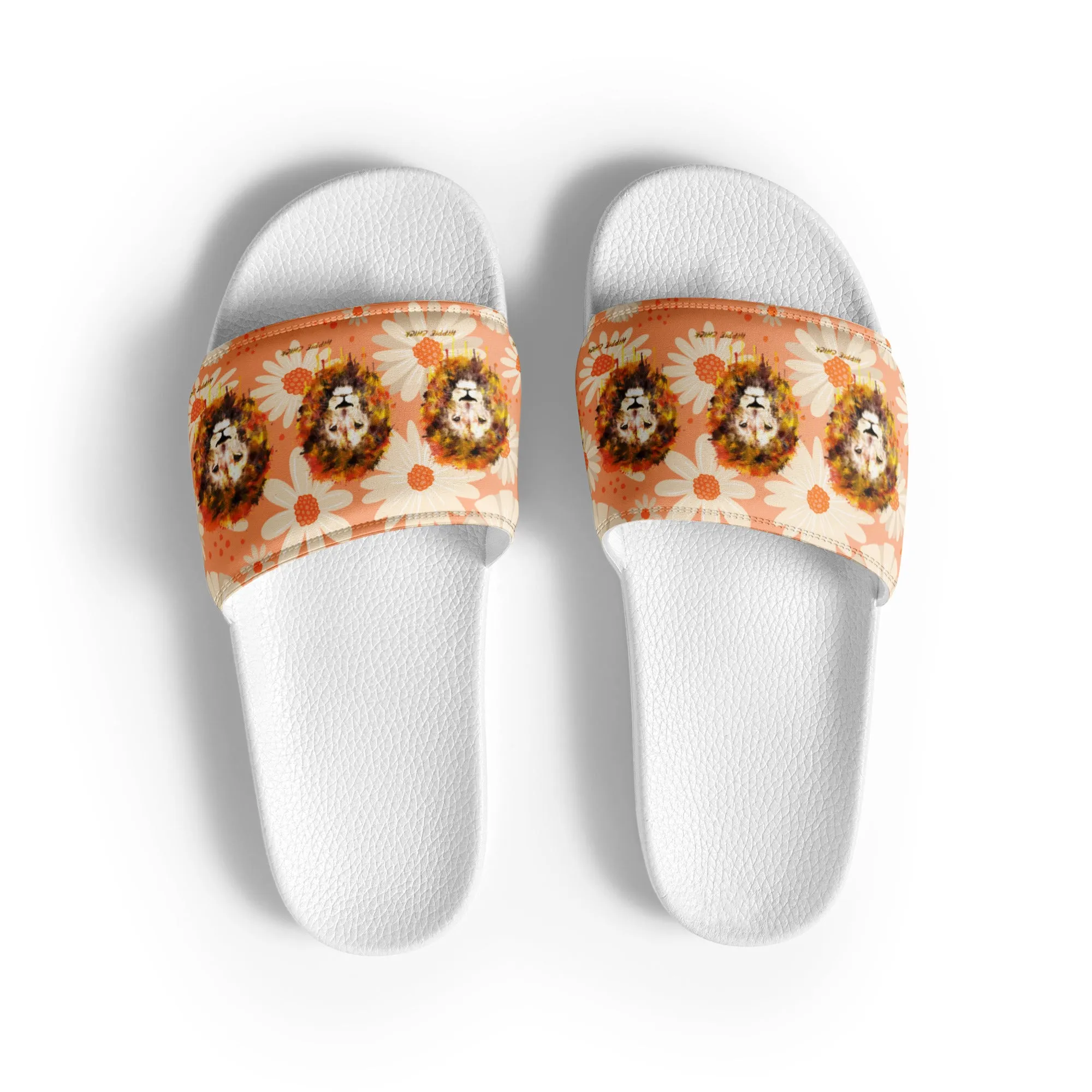 Peach Daisies Women's Slides