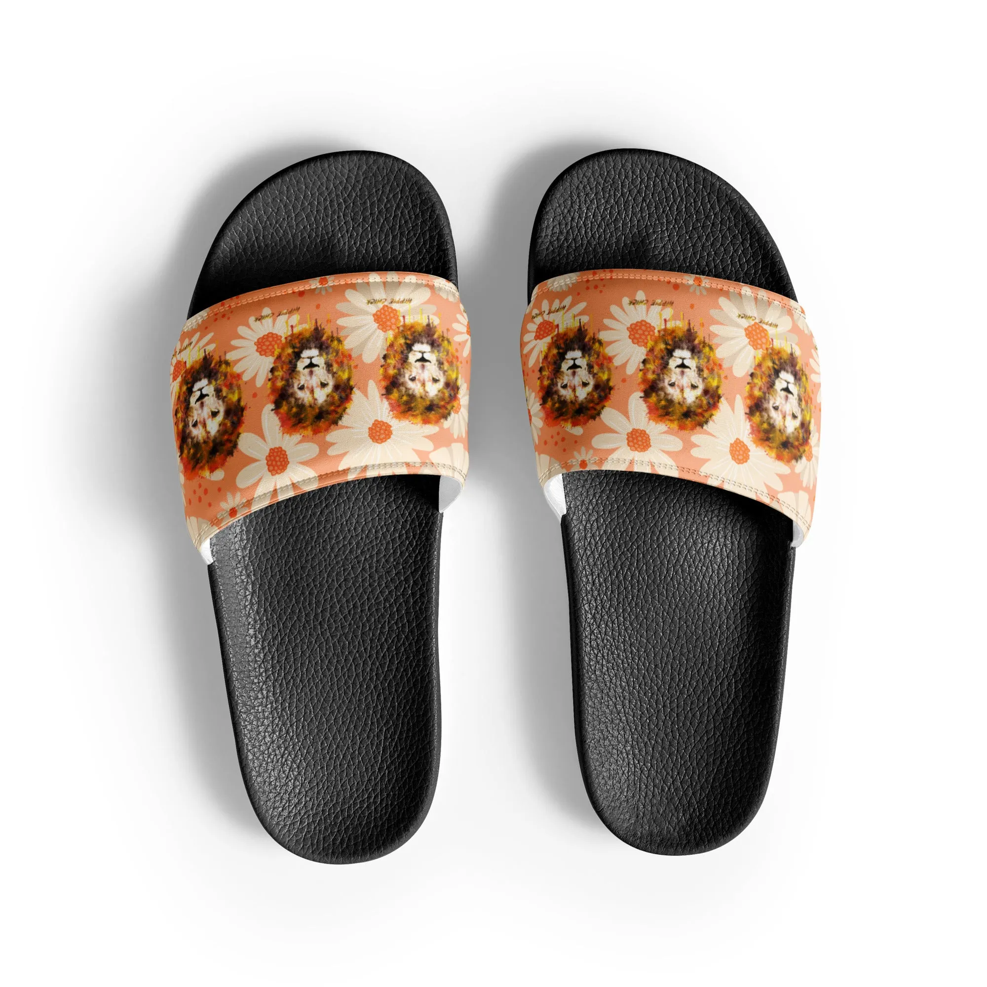 Peach Daisies Women's Slides