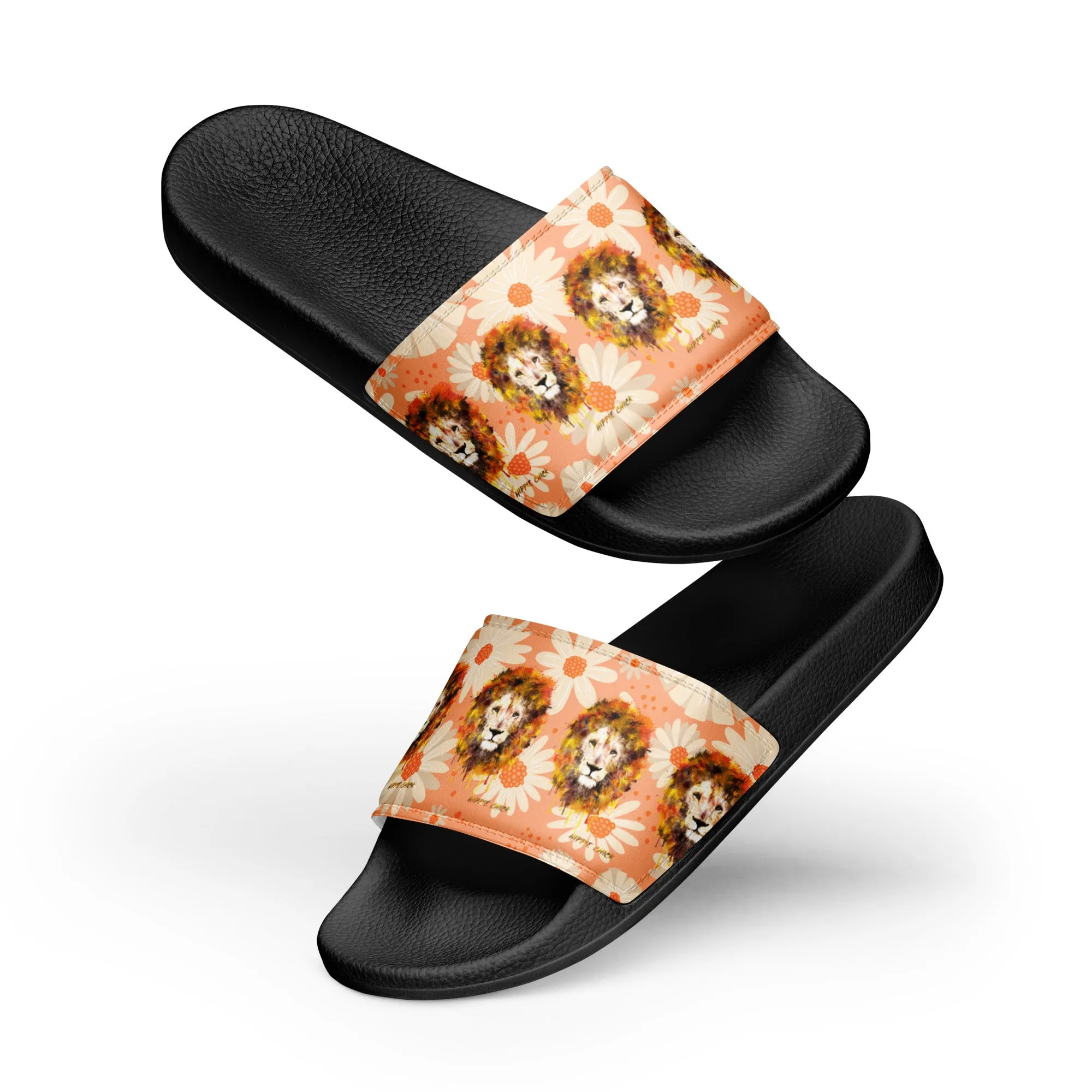 Peach Daisies Women's Slides