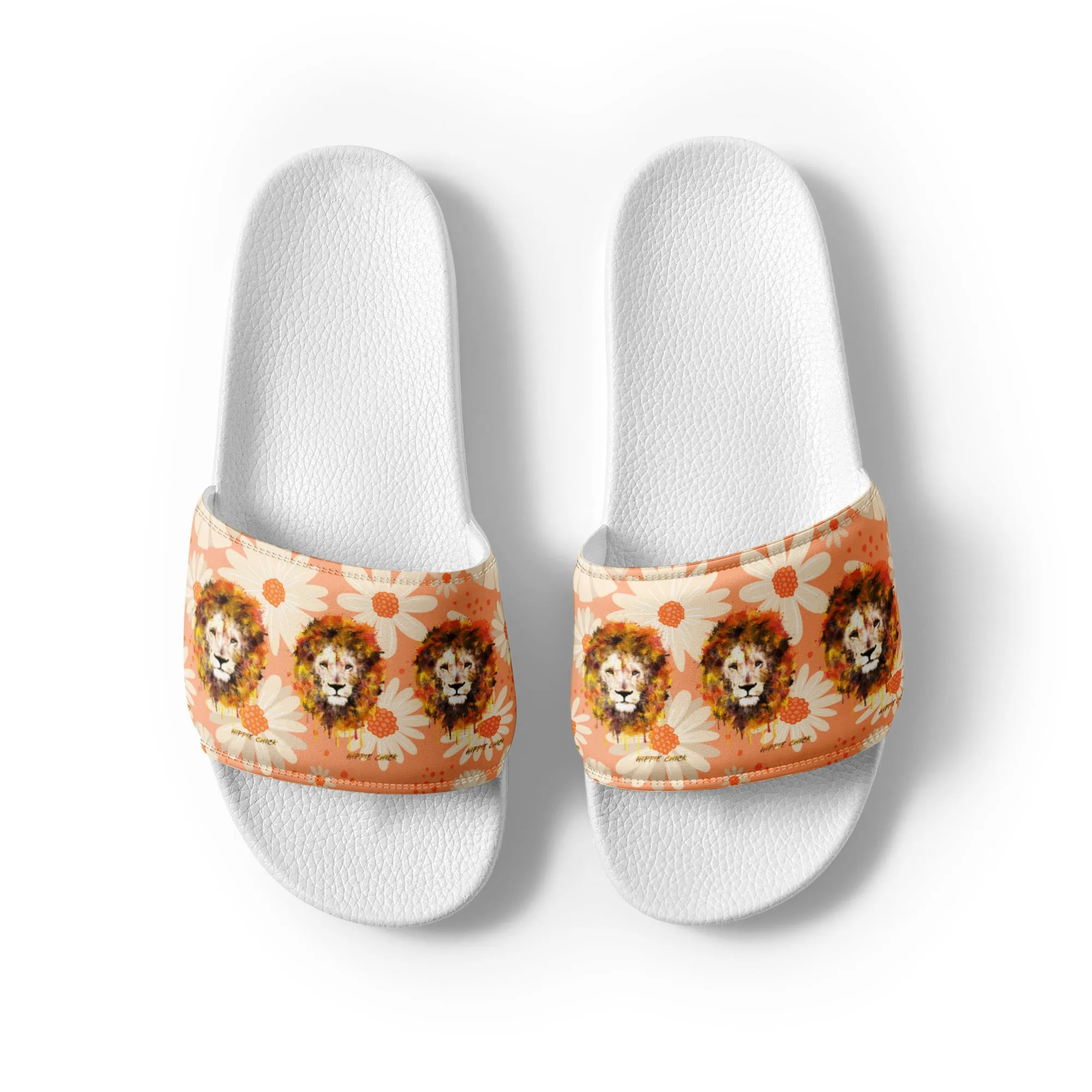 Peach Daisies Women's Slides