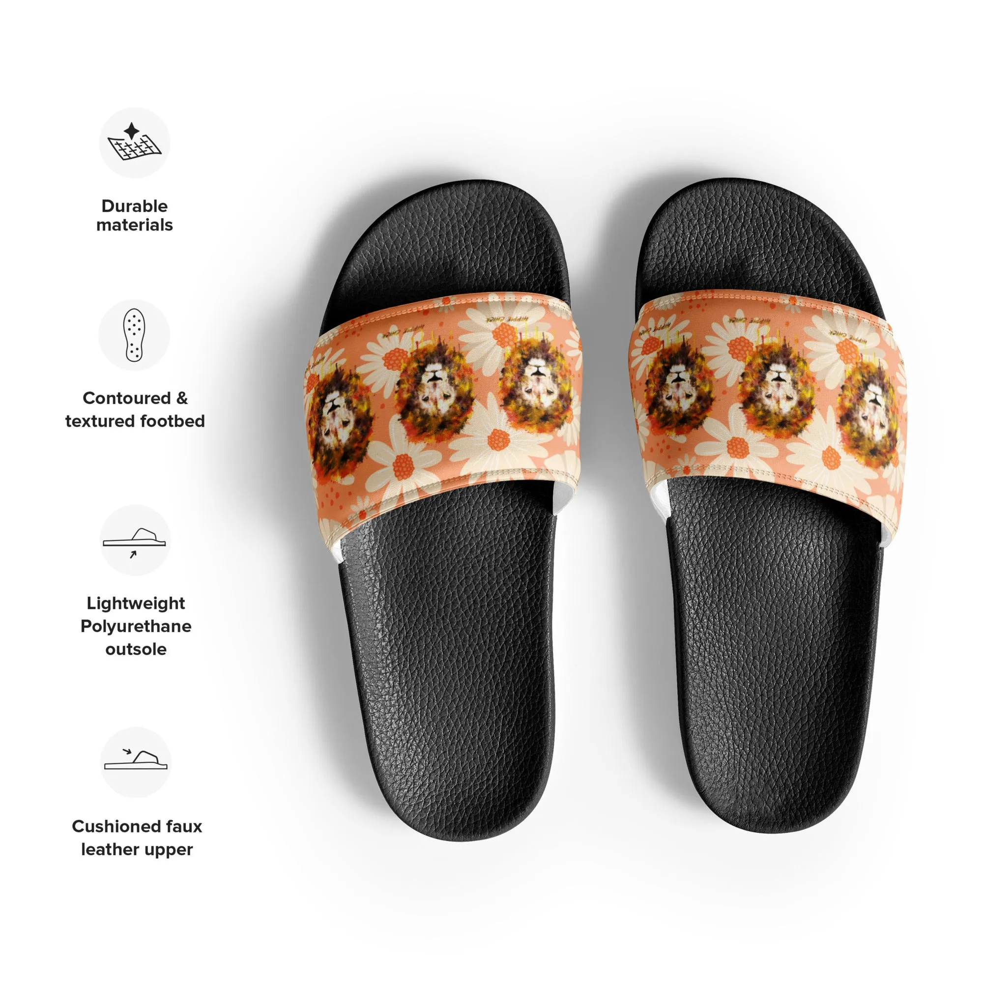 Peach Daisies Women's Slides
