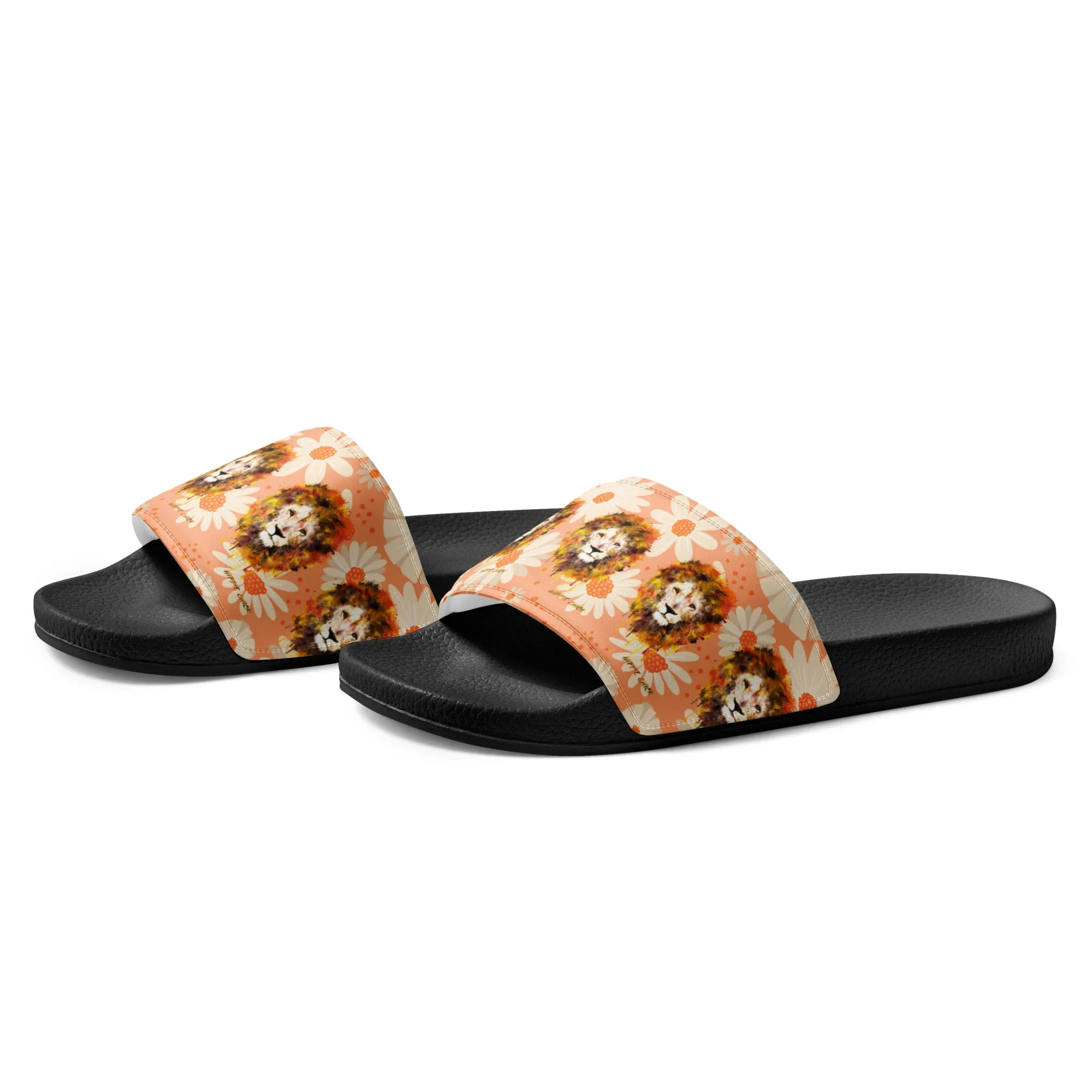 Peach Daisies Women's Slides