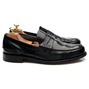 'Pembrey' Black Leather Loafers UK 8.5 G