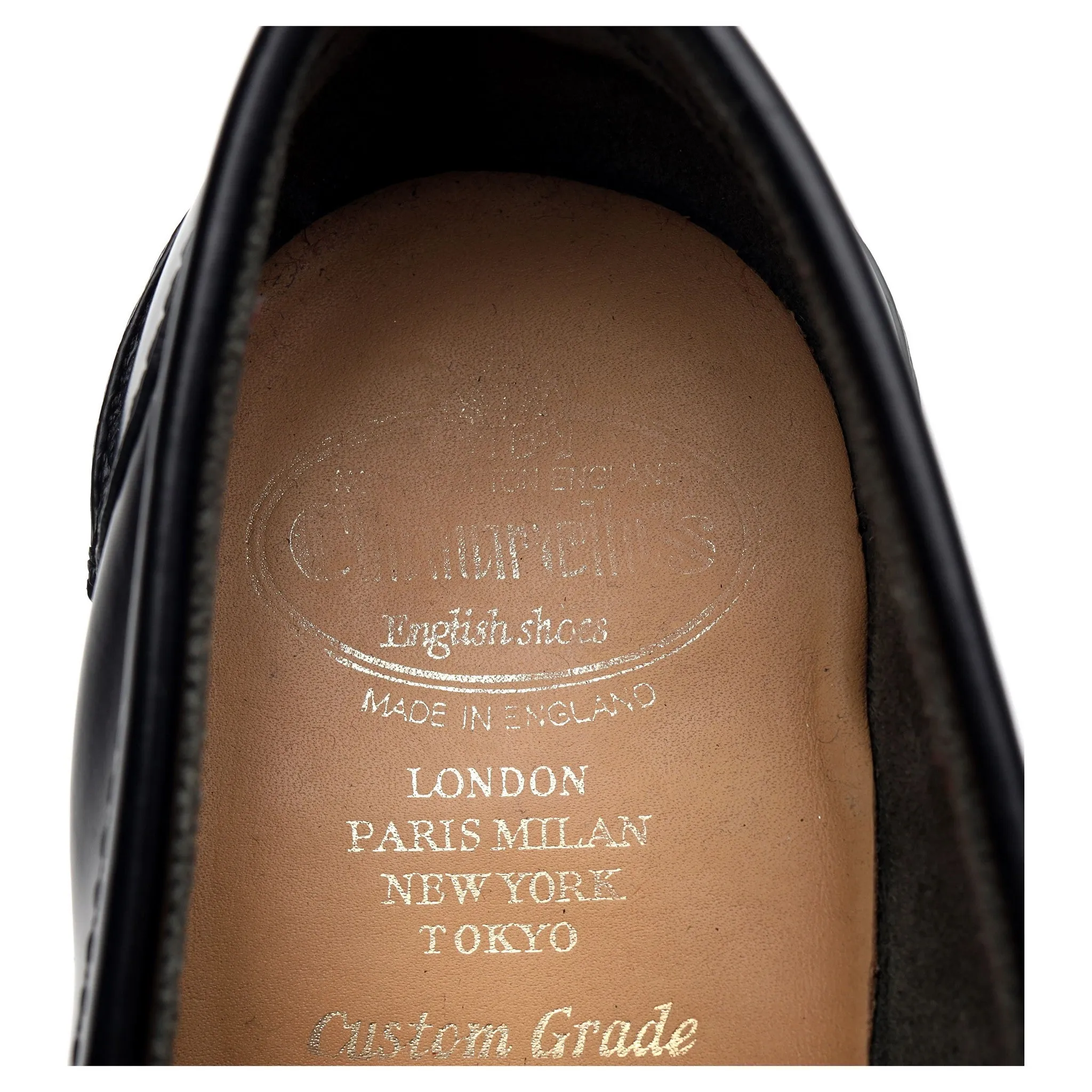 'Pembrey' Black Leather Loafers UK 8.5 G