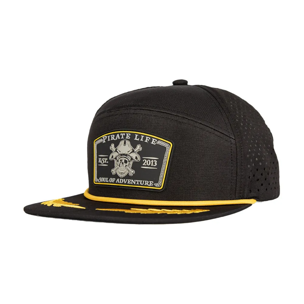 Performance Flat Bill Snapback | Black | Pirate's Life PreOrder