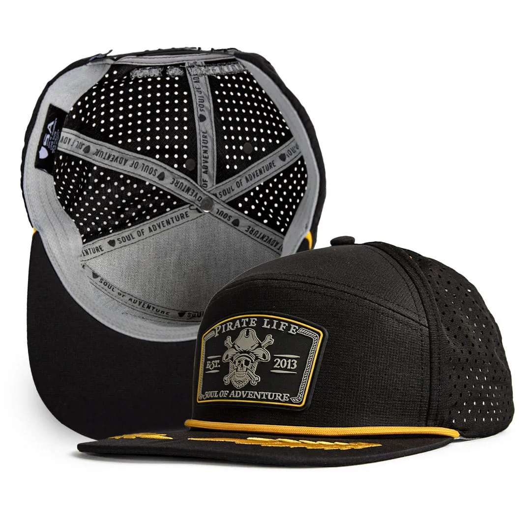 Performance Flat Bill Snapback | Black | Pirate's Life PreOrder