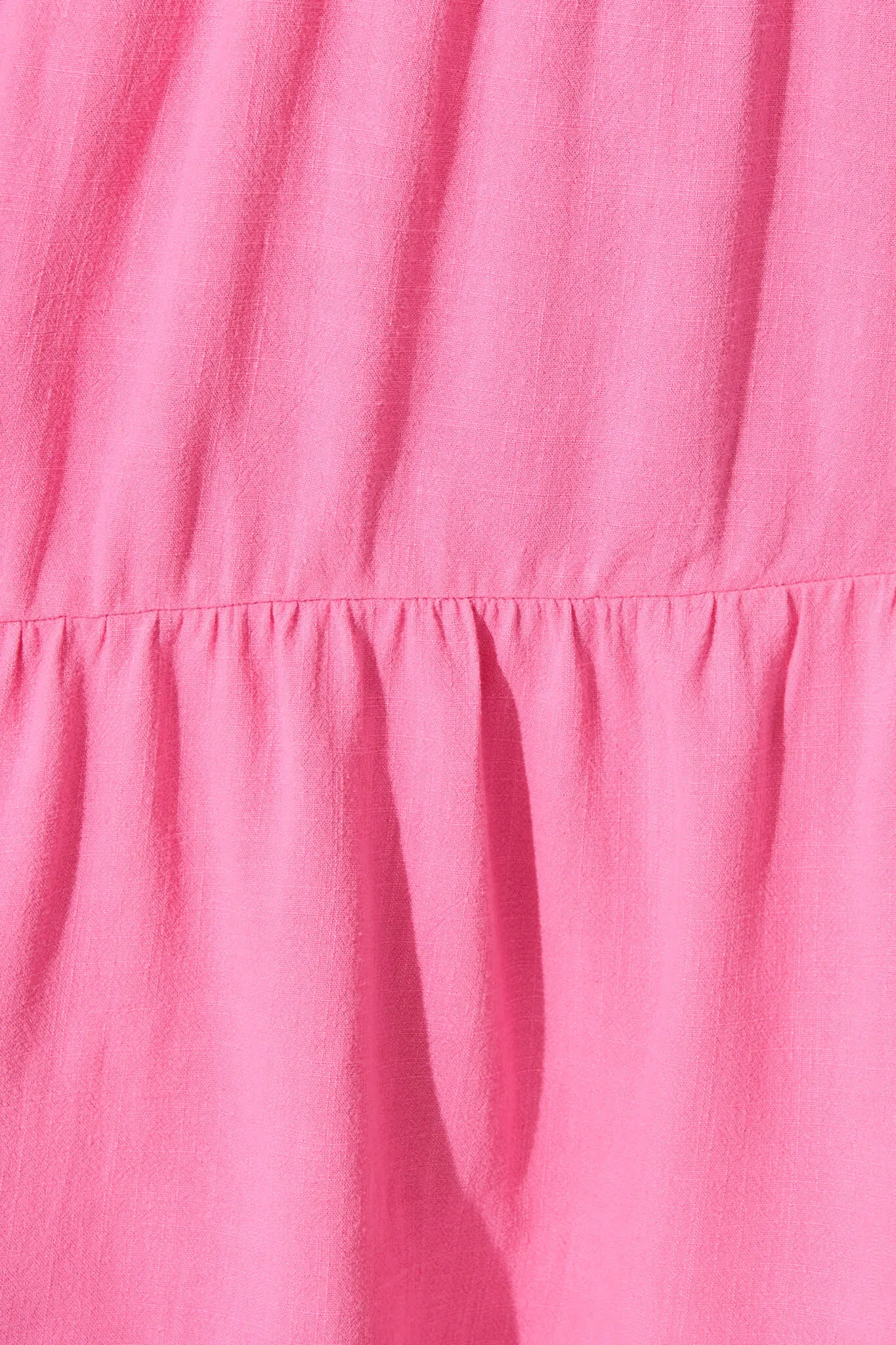 Pink Linen Smock Dress by Savita