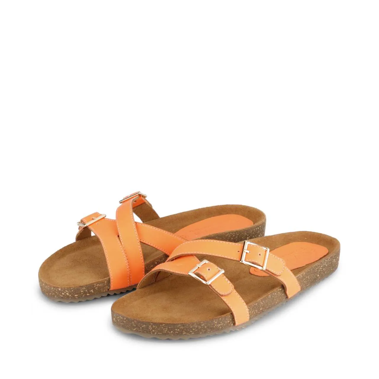 Poirou Neon Orange Comfort Slipons