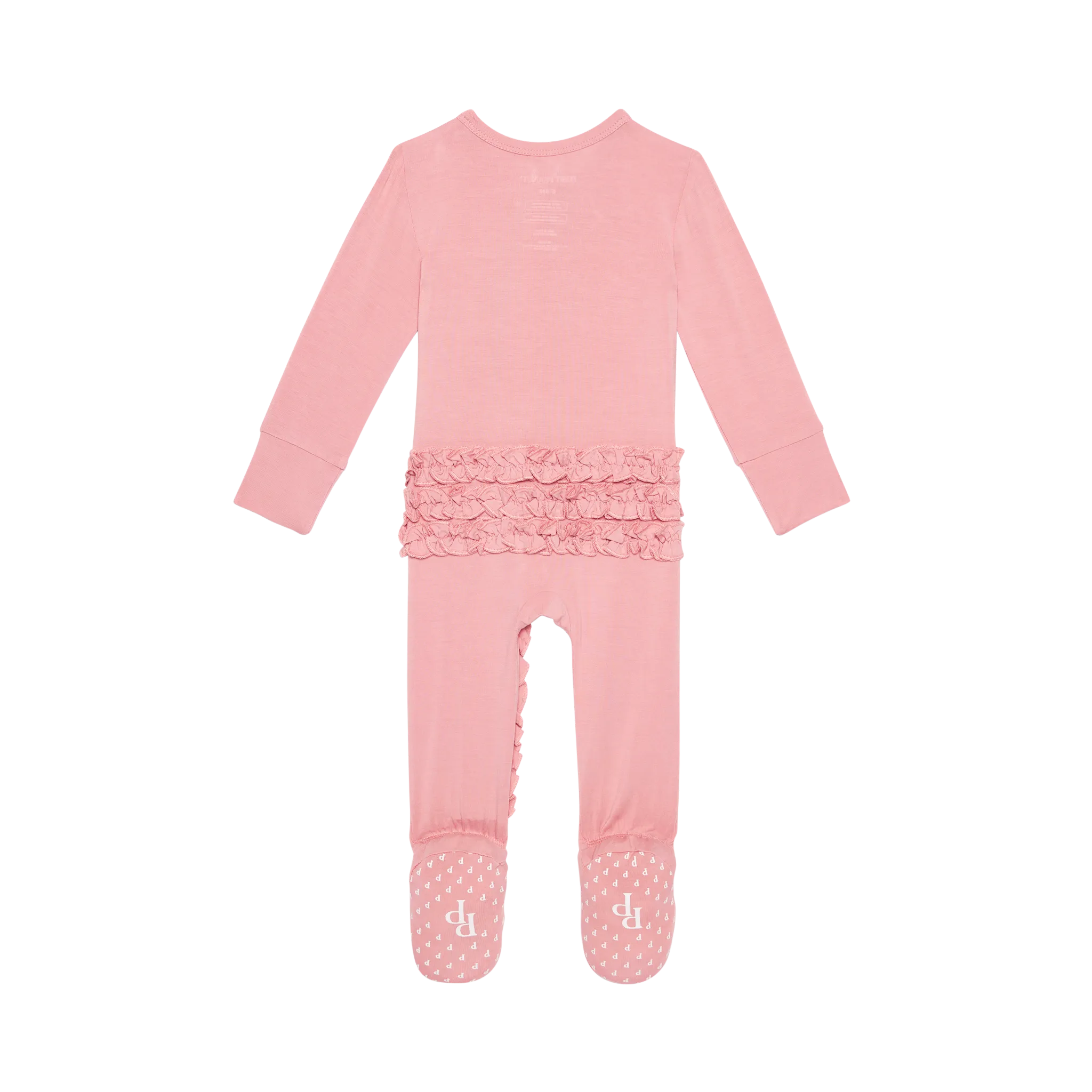 Posh Peanut Autumn Blush Footie Ruffled Zippered One Piece