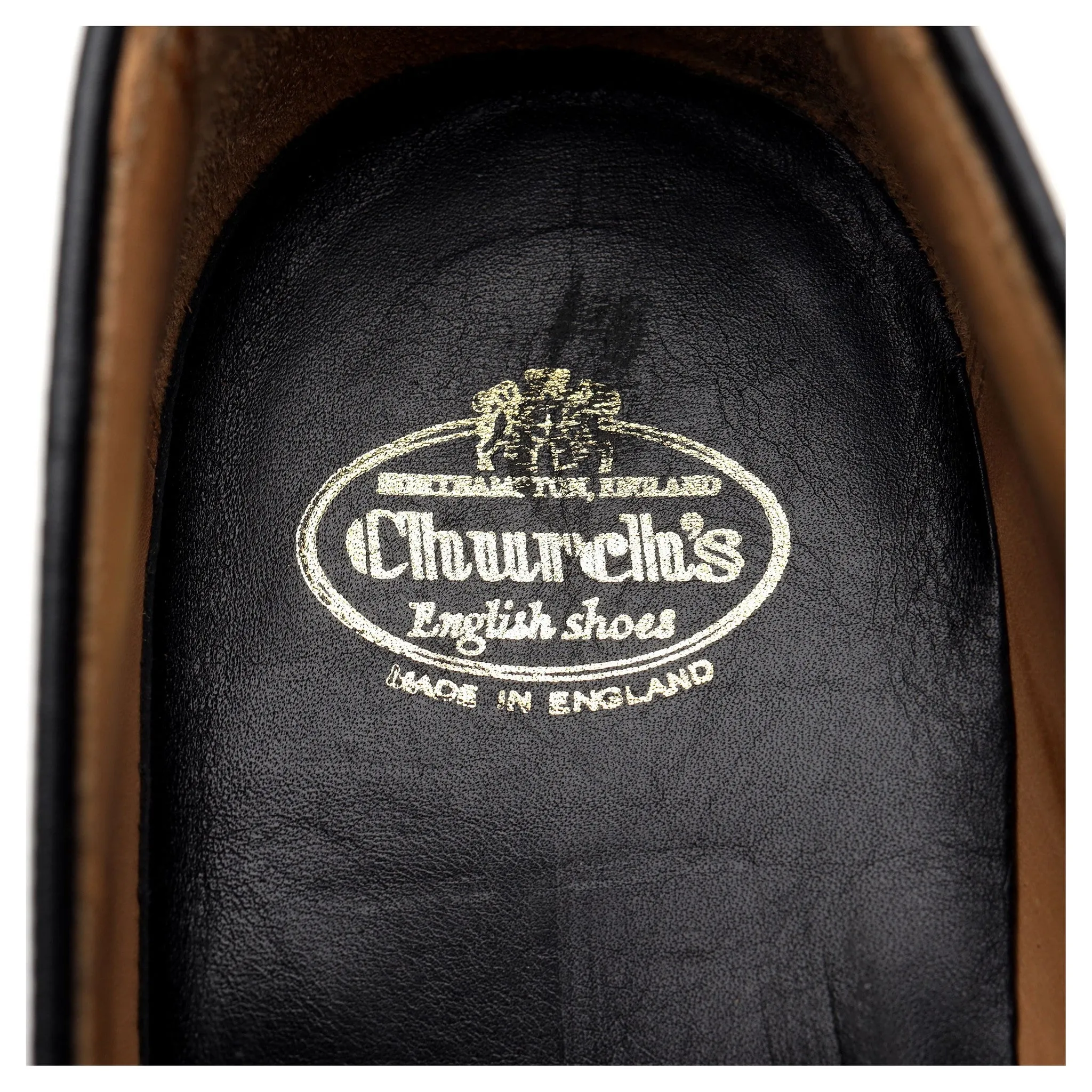 'Prague' Black Leather Split Toe Loafers UK 8.5 G