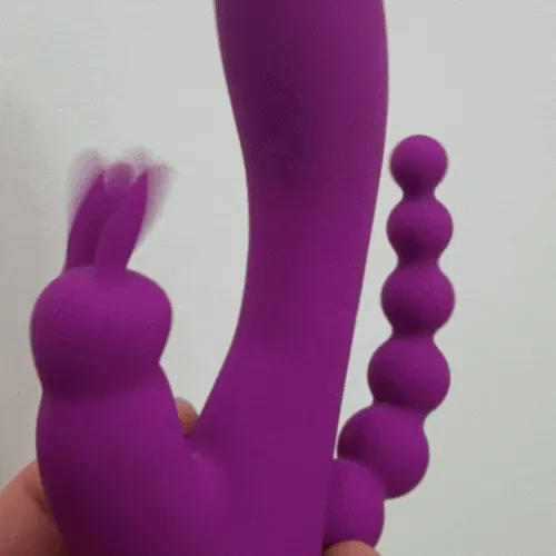 Pulse Wave Triple Stimulation Curve Rechargeable Rabbit Vibrator 4.8 Inch