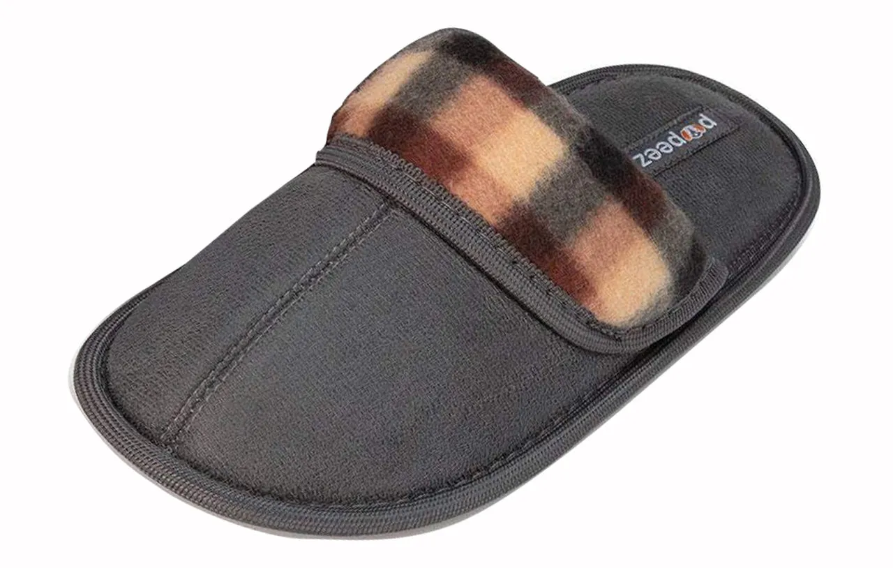 Pupeez Boys Slipper Scuff Soft Comfort Kids Classic House Shoes