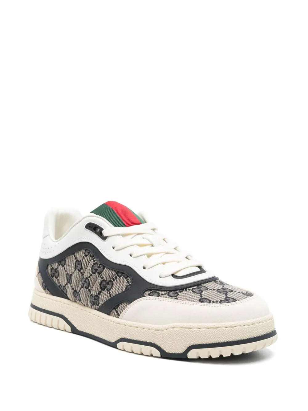 Re-web leather sneakers