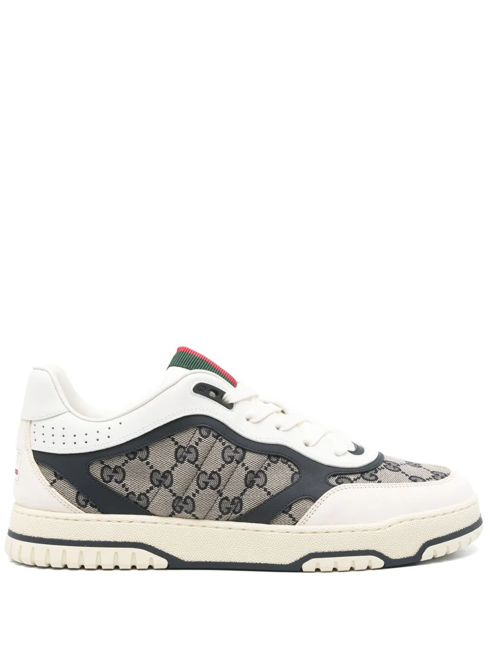 Re-web leather sneakers
