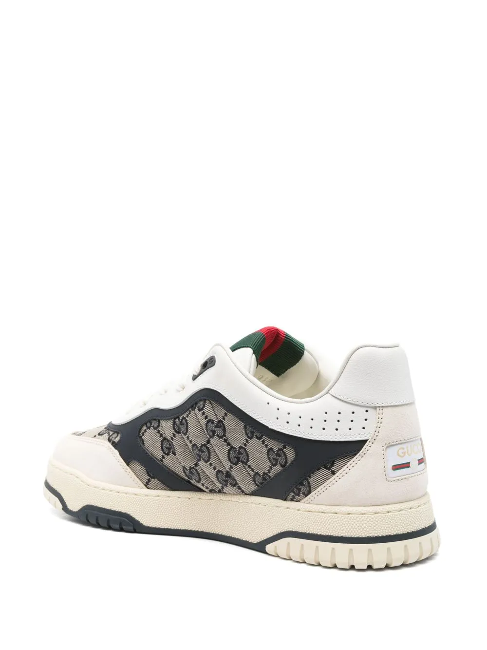 Re-web leather sneakers