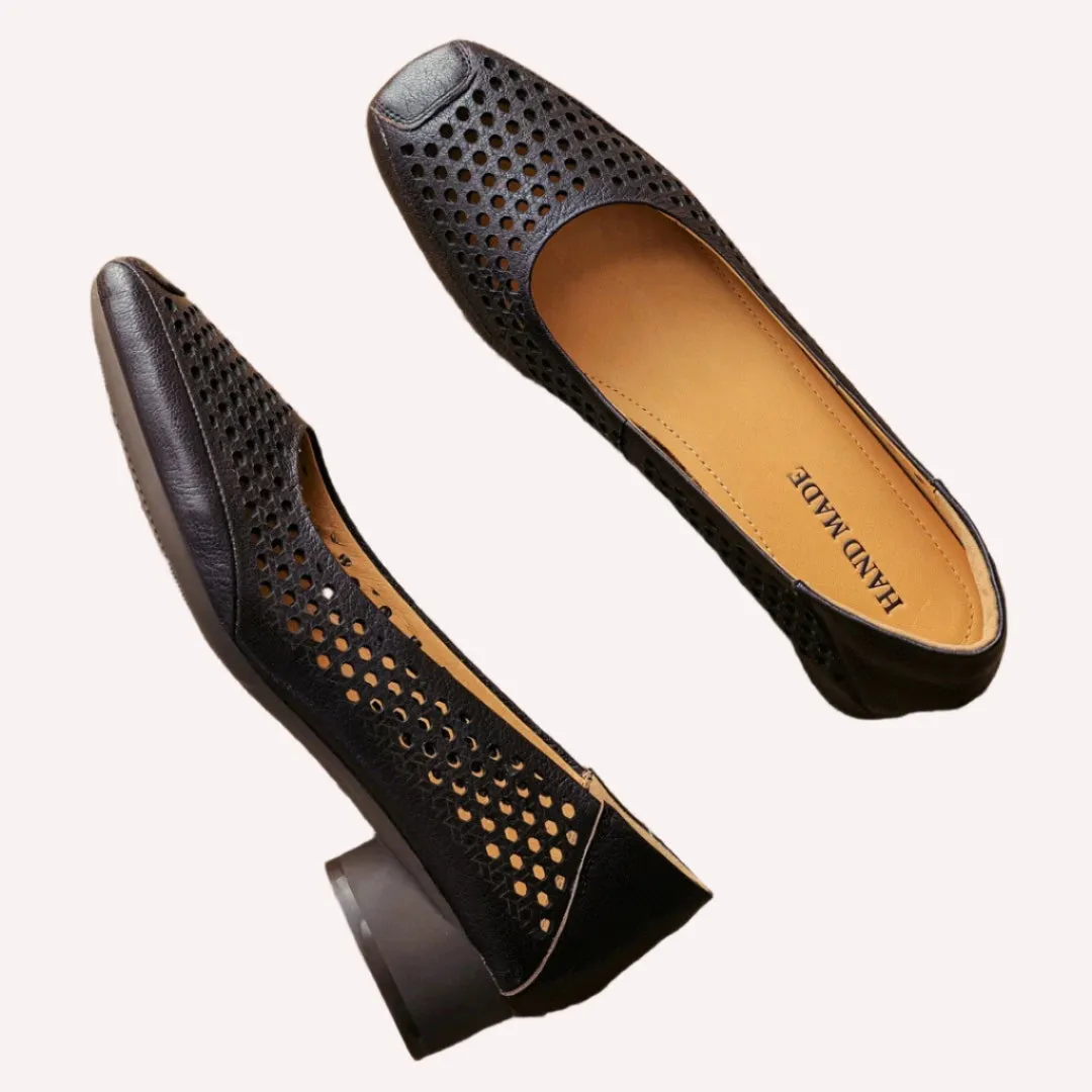Rori Square Toe Leather Slip-On