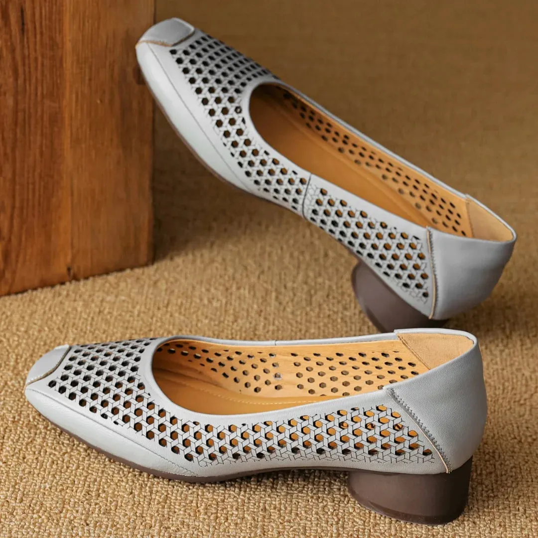 Rori Square Toe Leather Slip-On