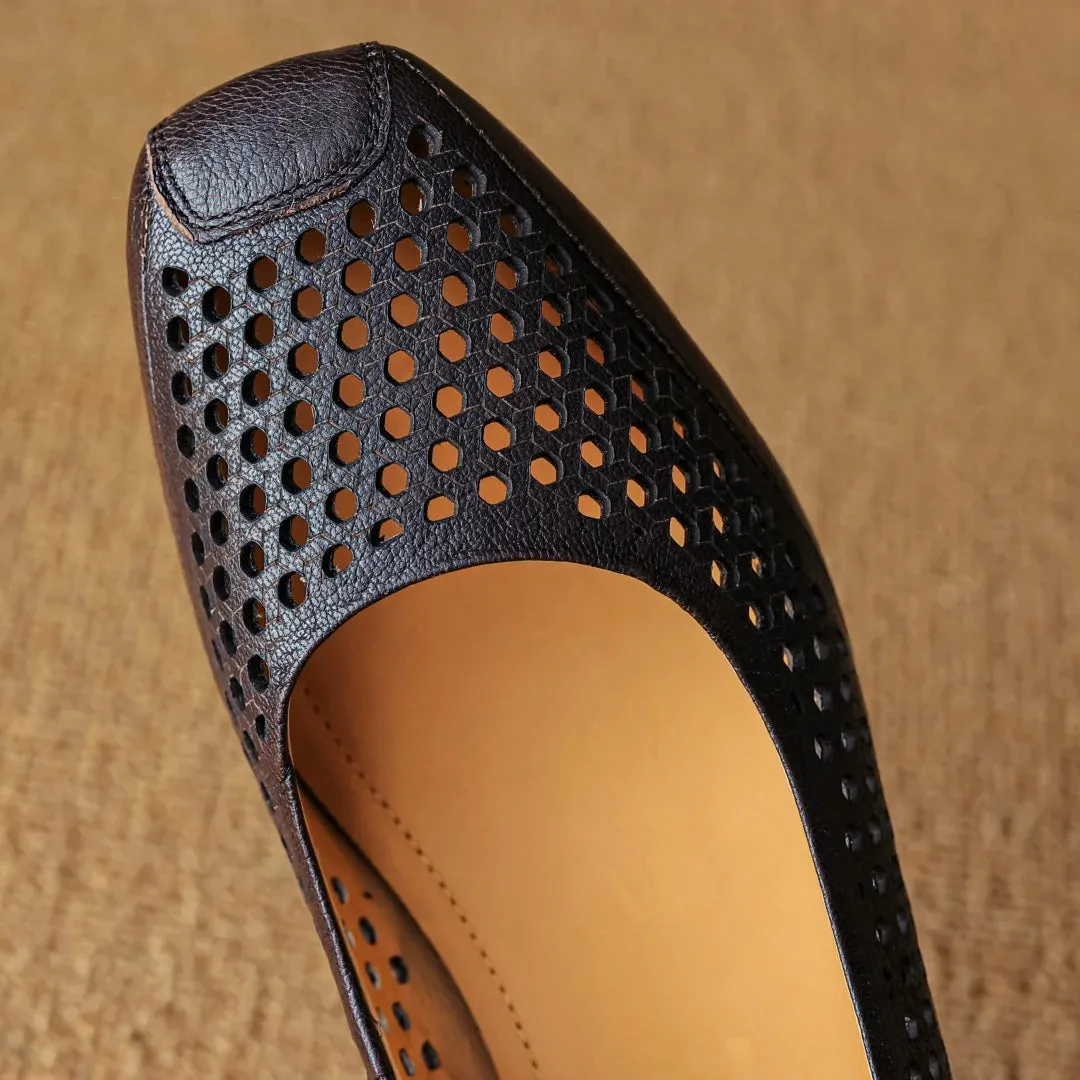 Rori Square Toe Leather Slip-On