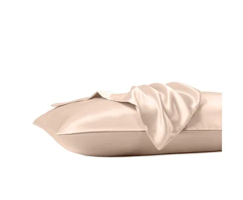 Royal Comfort Satin Sheet Set 3 Piece Fitted Flat Sheet Pillowcases - Champagne Pink